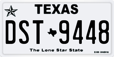 TX license plate DST9448