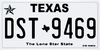 TX license plate DST9469