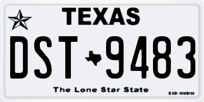 TX license plate DST9483
