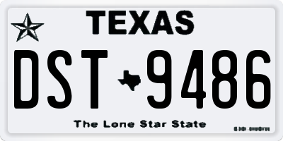 TX license plate DST9486