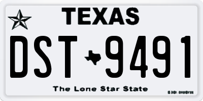 TX license plate DST9491