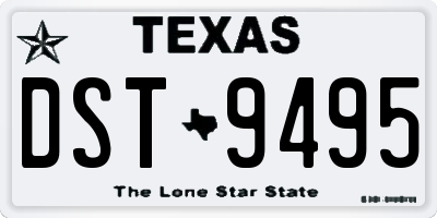TX license plate DST9495