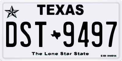 TX license plate DST9497