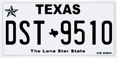 TX license plate DST9510