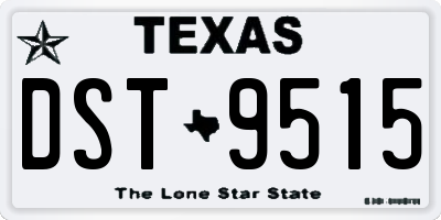 TX license plate DST9515