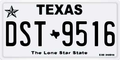 TX license plate DST9516