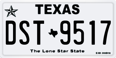 TX license plate DST9517