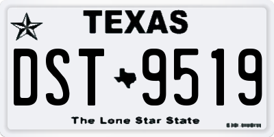TX license plate DST9519