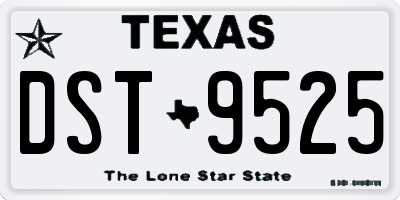 TX license plate DST9525