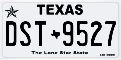 TX license plate DST9527