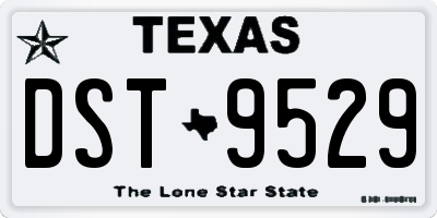TX license plate DST9529