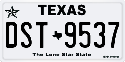 TX license plate DST9537