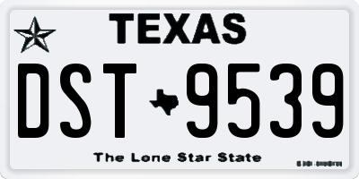 TX license plate DST9539