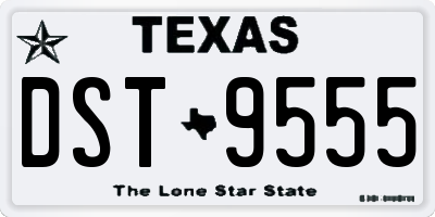 TX license plate DST9555