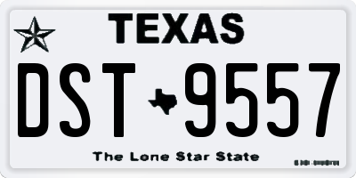 TX license plate DST9557