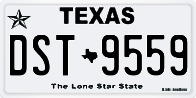 TX license plate DST9559