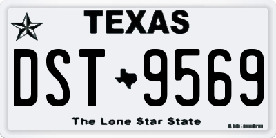 TX license plate DST9569