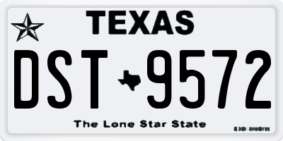 TX license plate DST9572