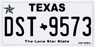 TX license plate DST9573
