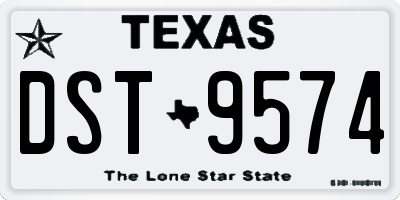 TX license plate DST9574