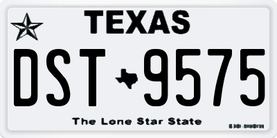 TX license plate DST9575