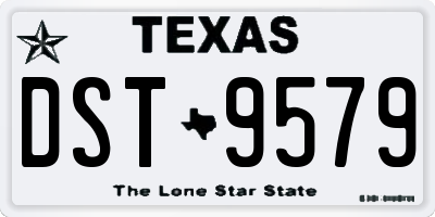TX license plate DST9579