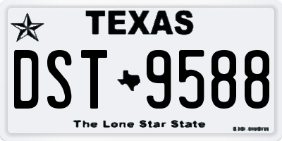 TX license plate DST9588