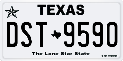 TX license plate DST9590