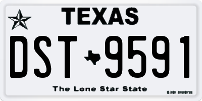 TX license plate DST9591