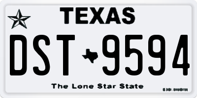 TX license plate DST9594