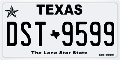 TX license plate DST9599