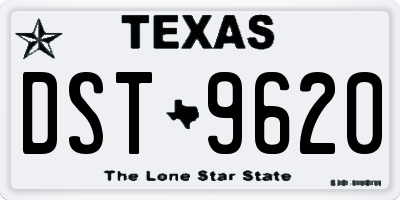 TX license plate DST9620