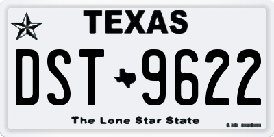 TX license plate DST9622