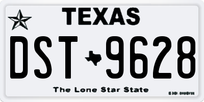 TX license plate DST9628
