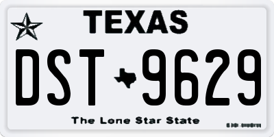 TX license plate DST9629