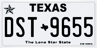 TX license plate DST9655