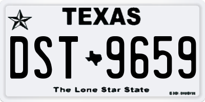 TX license plate DST9659