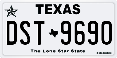 TX license plate DST9690