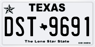 TX license plate DST9691