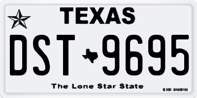 TX license plate DST9695