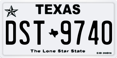 TX license plate DST9740