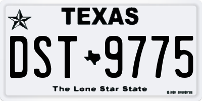 TX license plate DST9775