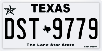 TX license plate DST9779