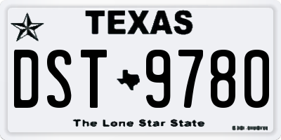 TX license plate DST9780