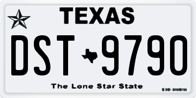 TX license plate DST9790