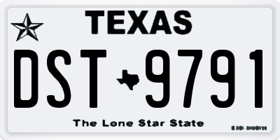 TX license plate DST9791