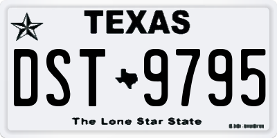 TX license plate DST9795