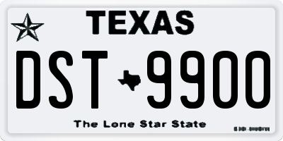 TX license plate DST9900