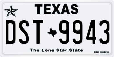 TX license plate DST9943