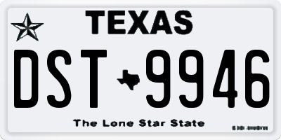 TX license plate DST9946